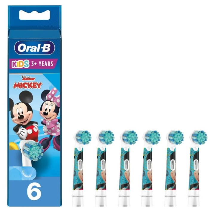 Oral B Kids Mickey erstatningsbørstehoder 2+2+2ct i gruppen HELSE OG SKJØNNHET / Munnpleie / Elektriske tannbørster tilbehør hos TP E-commerce Nordic AB (C82437)