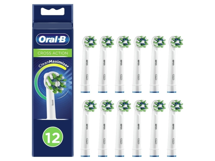 Oral B CrossAction erstatningshoder 12 stk i gruppen HELSE OG SKJØNNHET / Munnpleie / Elektriske tannbørster tilbehør hos TP E-commerce Nordic AB (C82438)