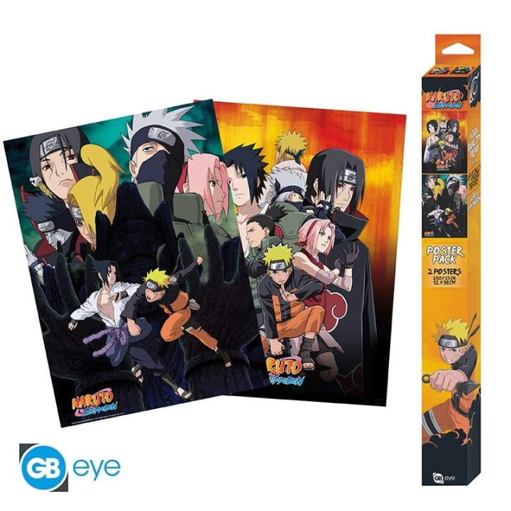 Abysse NARUTO SHIPPUDEN - Sett 2 plakater - Ninjas (52x38) i gruppen SPORT, FRITID & HOBBY / Morsomme produkter / Morsomme produkter hos TP E-commerce Nordic AB (C82487)