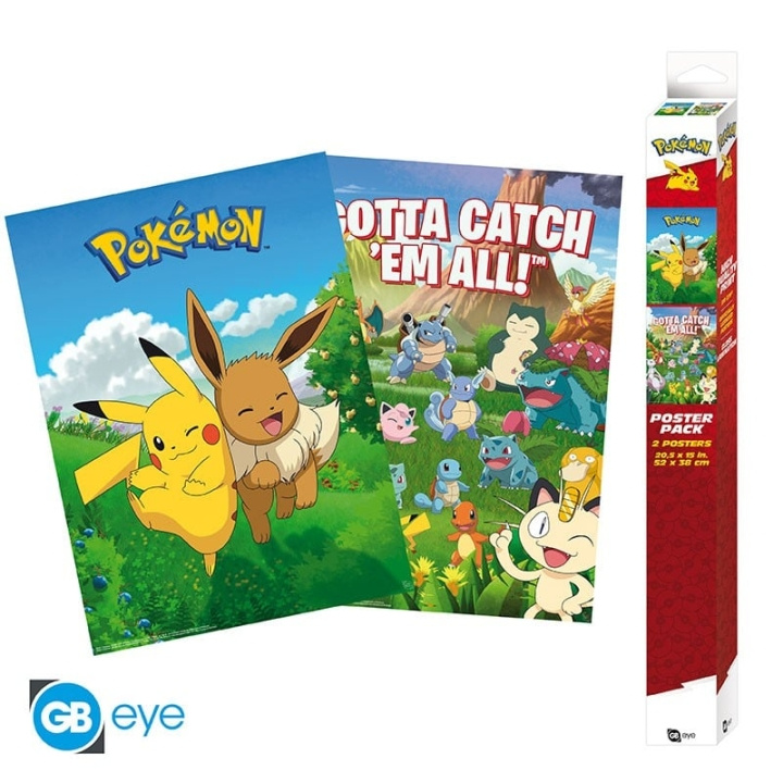 Abysse POKEMON - Sett 2 plakater - Miljøer (52x38) i gruppen SPORT, FRITID & HOBBY / Morsomme produkter / Morsomme produkter hos TP E-commerce Nordic AB (C82499)