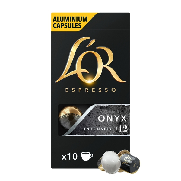 Philips L\'Or L\'OR Capsules - Espresso Onyx - Kaffekapsler - 10 stk i gruppen HJEM, HUS OG HAGE / Husholdningsapparater / Kaffe og espresso / Kaffekapsler hos TP E-commerce Nordic AB (C82513)