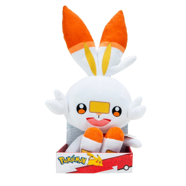 Pokémon Plysj - 30 cm - Scorbunny (PKW3107) i gruppen LEKER, BARN OG BABY / Babyleker (0-3 år) / Kosedyr hos TP E-commerce Nordic AB (C82518)