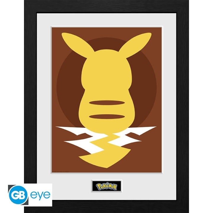 Abysse POKEMON - Innrammet trykk Pikachu Silhouette 25 (30x40) i gruppen SPORT, FRITID & HOBBY / Morsomme produkter / Morsomme produkter hos TP E-commerce Nordic AB (C82536)