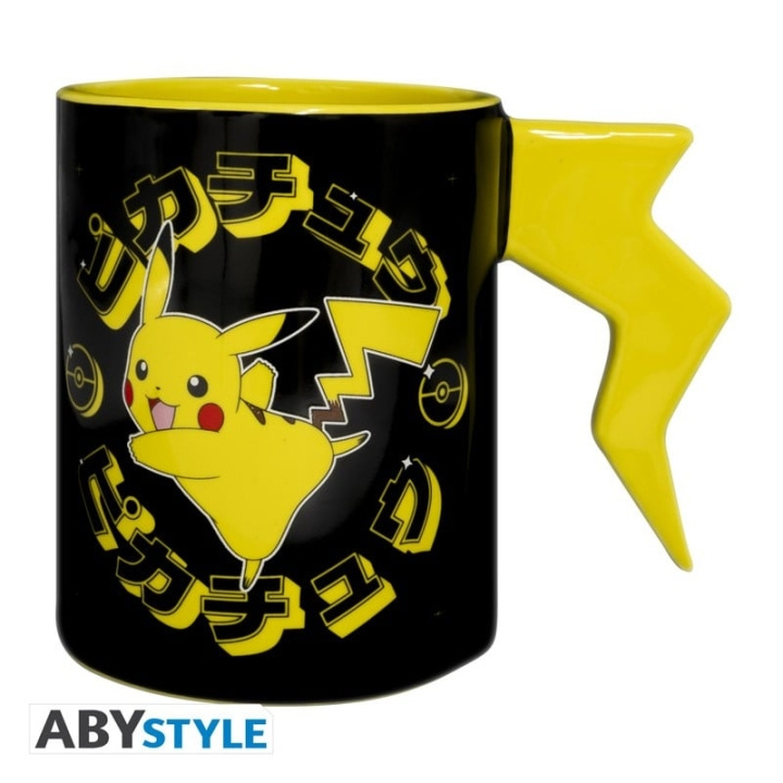 Abysse POKEMON - Krus 3D håndtak - Pikachu lynbolt i gruppen SPORT, FRITID & HOBBY / Morsomme produkter / Kopper hos TP E-commerce Nordic AB (C82613)