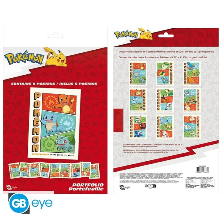 Abysse POKEMON - Portefølje 9 plakater Forretter i gruppen SPORT, FRITID & HOBBY / Morsomme produkter / Morsomme produkter hos TP E-commerce Nordic AB (C82619)