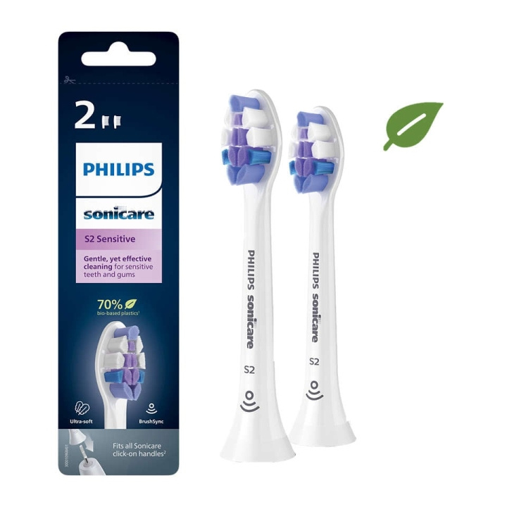 Philips Consumer Lifestyle Philips - Sonicare Sensitive erstatningshoder 2 stk (HX6052/10) i gruppen HELSE OG SKJØNNHET / Munnpleie / Elektriske tannbørster tilbehør hos TP E-commerce Nordic AB (C82684)