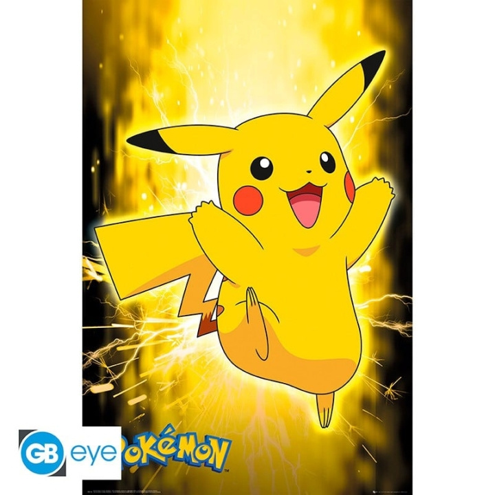 Abysse POKEMON - Plakat Maxi 91,5x61 - Pikachu Neon i gruppen SPORT, FRITID & HOBBY / Morsomme produkter / Morsomme produkter hos TP E-commerce Nordic AB (C82773)