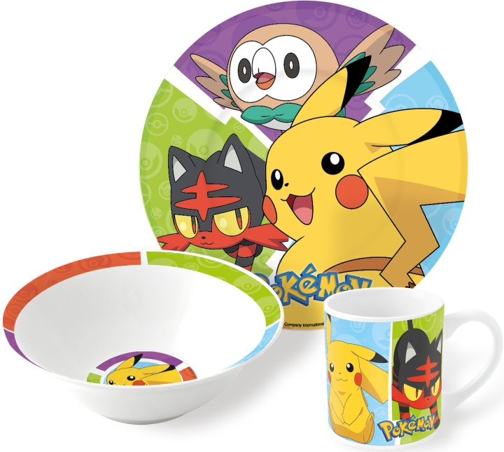 Pokémon Pokémon Stor - Gavesett med 3 deler i keramikk - (36965) i gruppen LEKER, BARN OG BABY / Spise & drikke / Barneserviser hos TP E-commerce Nordic AB (C82777)