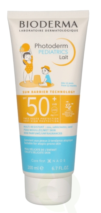 Bioderma Photoderm Pediatrics Lait Spf50 200 ml i gruppen HELSE OG SKJØNNHET / Hudpleie / Soling / Solkrem hos TP E-commerce Nordic AB (C82859)