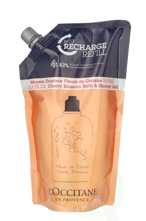 L\'Occitane Cherry Blossom Bath & Shower Gel - Refill 500 ml i gruppen HELSE OG SKJØNNHET / Hudpleie / Kroppspleie / Bad- og dusjkrem hos TP E-commerce Nordic AB (C82873)