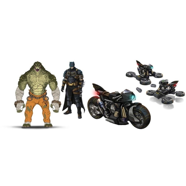 BATMAN Batcycle med 10 cm Killer Croc og BATMAN (6067444) i gruppen LEKER, BARN OG BABY / Leker / Leksaker hos TP E-commerce Nordic AB (C83034)