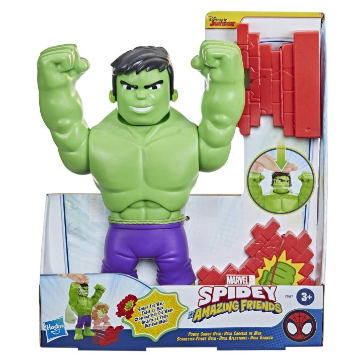 Spidey og hans fantastiske venner Supersized 10 tommers figur Power Smash Hulk i gruppen LEKER, BARN OG BABY / Leker / Figurer, miniatyrer og tilbehør hos TP E-commerce Nordic AB (C83254)