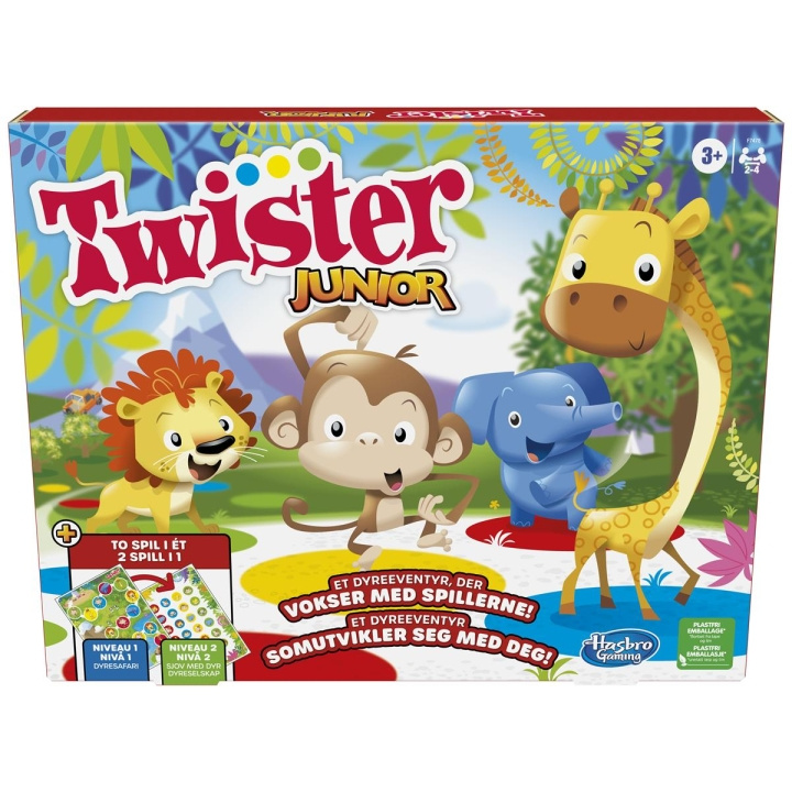 Hasbro Twister Junior 2 spill i 1 (DK/NO) i gruppen LEKER, BARN OG BABY / Leker / Brettspill / Barnespill hos TP E-commerce Nordic AB (C83272)