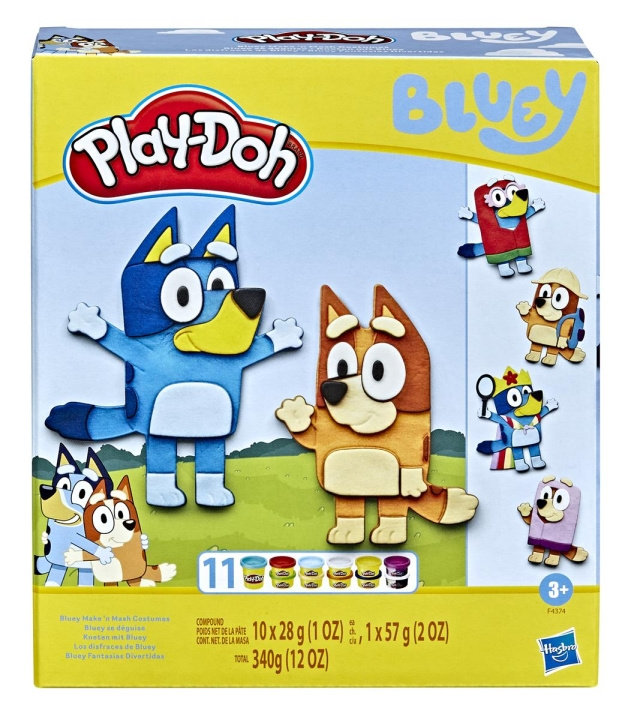 Hasbro Play-Doh Bluey Make \'n Mash-kostymer lekesett i gruppen LEKER, BARN OG BABY / Leker / Lek leire, lek sand og tilbehør hos TP E-commerce Nordic AB (C83305)