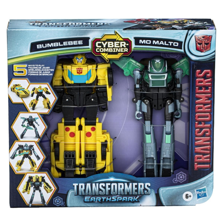 Transformers EarthSpark Cyber Combiner (Bumblebee og Mo Malto) i gruppen LEKER, BARN OG BABY / Leker / Figurer, miniatyrer og tilbehør hos TP E-commerce Nordic AB (C83321)