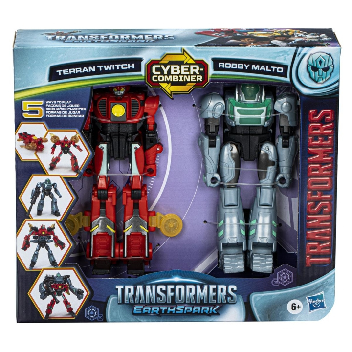 Transformers EarthSpark Cyber Combiner (Terran Twitch og Robby Malto) i gruppen LEKER, BARN OG BABY / Leker / Figurer, miniatyrer og tilbehør hos TP E-commerce Nordic AB (C83322)