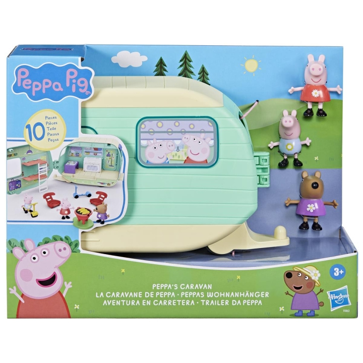 Hasbro Peppa Pig Peppas campingvogn i gruppen LEKER, BARN OG BABY / Leker / Leksaker hos TP E-commerce Nordic AB (C83327)