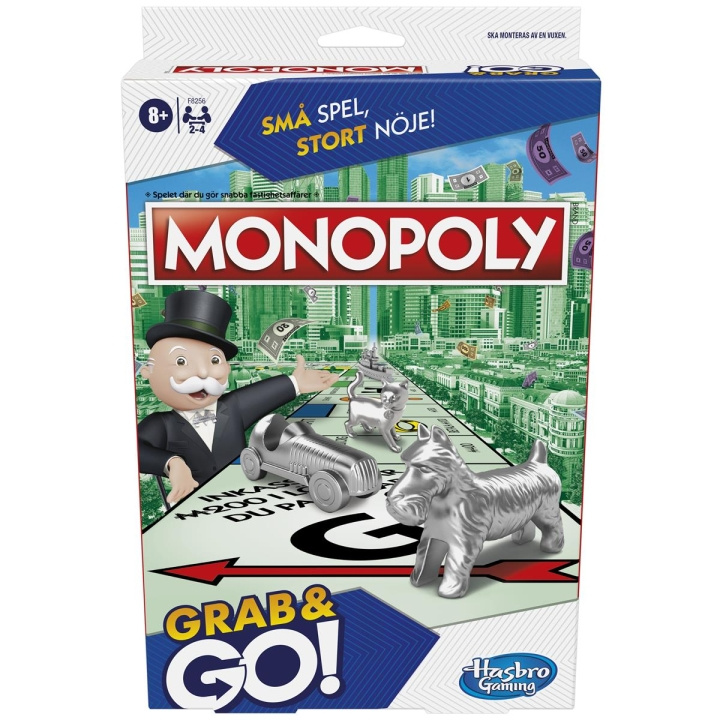 Hasbro Grab & Go Monopoly (SE/FI) i gruppen LEKER, BARN OG BABY / Leker / Brettspill / Familiespill hos TP E-commerce Nordic AB (C83347)