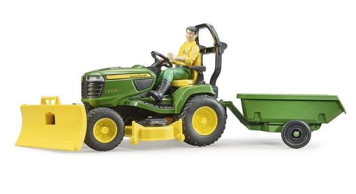 Bruder BWorld John Deere plentraktor med tilhenger og gartner (62104) i gruppen LEKER, BARN OG BABY / Leker / Leksaker hos TP E-commerce Nordic AB (C83607)