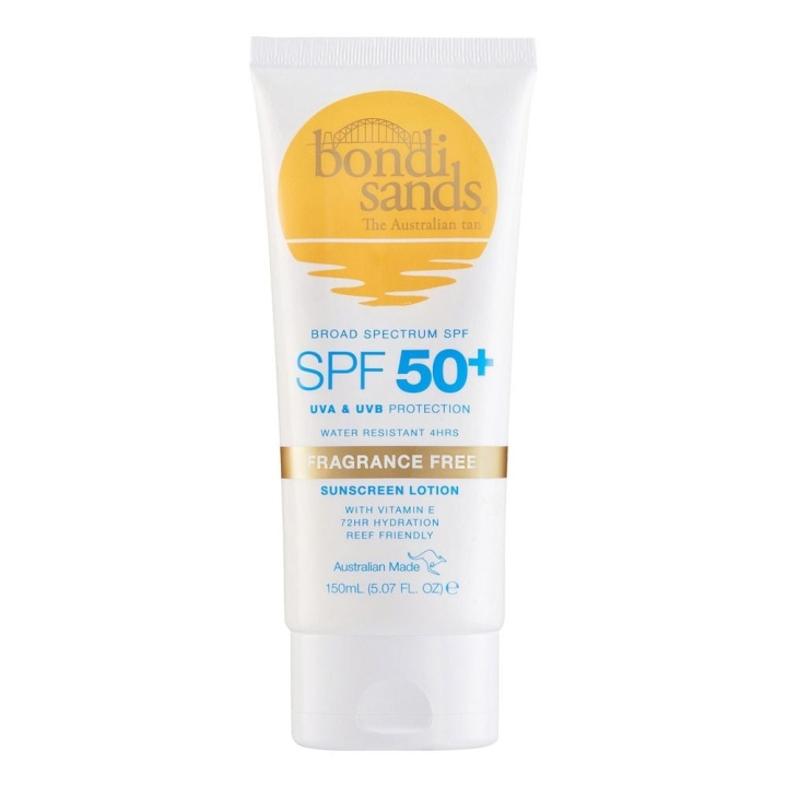 Bondi Sands SPF 50+ Body Sunscreen Lotion uten parfyme 150 ml i gruppen HELSE OG SKJØNNHET / Hudpleie / Soling / Solkrem hos TP E-commerce Nordic AB (C83649)