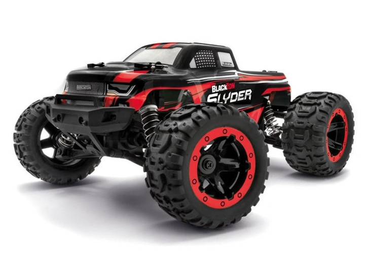 Blackzon Slyder MT 1/16 4WD elektrisk monstertruck - rød (540098) i gruppen LEKER, BARN OG BABY / Radiostyrt / Radiostyrte biler hos TP E-commerce Nordic AB (C83667)