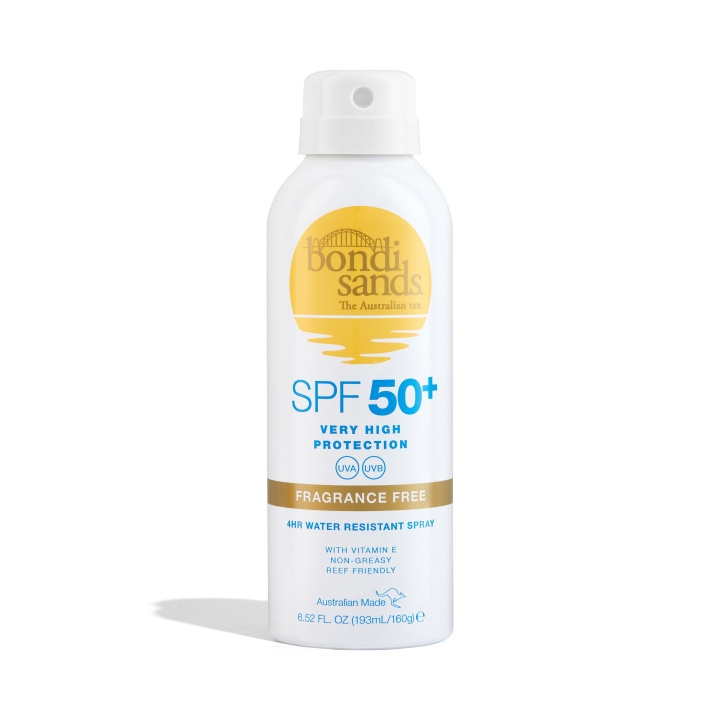 Bondi Sands SPF 50+ parfymefri solkremspray 160 g i gruppen HELSE OG SKJØNNHET / Hudpleie / Soling / Solkrem hos TP E-commerce Nordic AB (C83718)