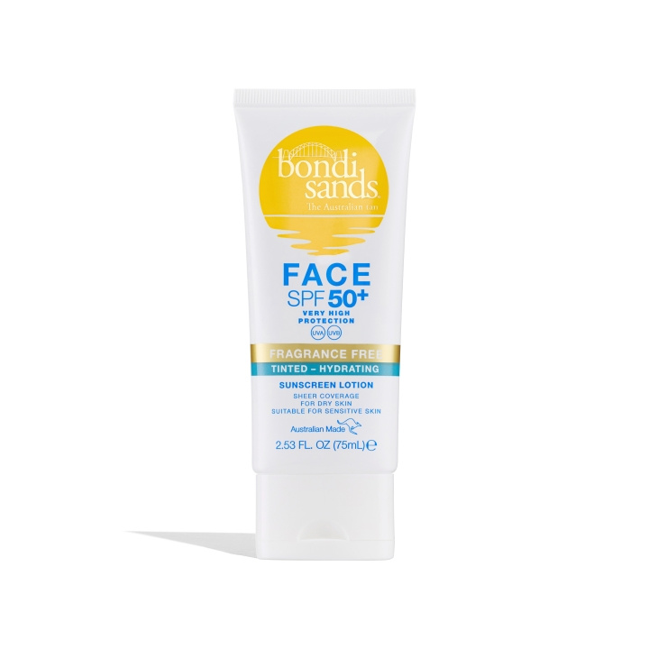 Bondi Sands SPF 50 + Fragrance Free Tinted Face Lotion (Hydrating) 75 ml i gruppen HELSE OG SKJØNNHET / Hudpleie / Soling / Solkrem hos TP E-commerce Nordic AB (C83719)