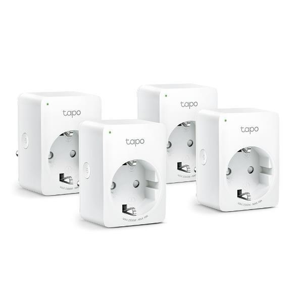 TP-Link Tapo Mini Smart Wi-Fi-kontakt (4-pakning) / Tapo P100 i gruppen HJEM, HUS OG HAGE / Smarthus / Smarthussystemer hos TP E-commerce Nordic AB (C83804)