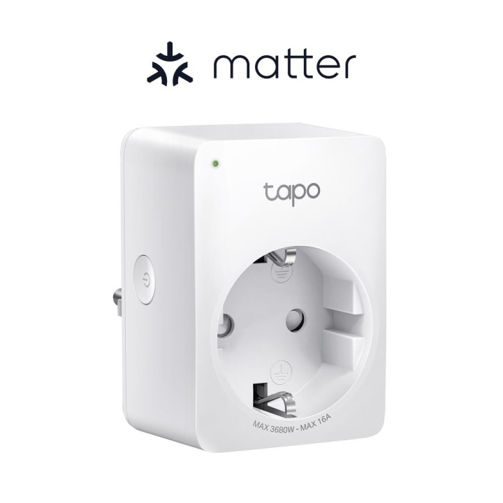 TP-Link Tapo Mini Smart Wi-Fi-kontakt, energiovervåking, Matter /Tapo P110M i gruppen HJEM, HUS OG HAGE / Smarthus / Smarthussystemer hos TP E-commerce Nordic AB (C83812)