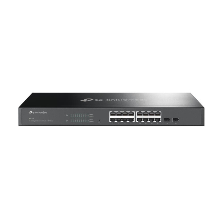 TP-Link JetStream 16-port Gigabit Smart Switch med 2 SFP-spor i gruppen Datautstyr / Nettverk / Extenders hos TP E-commerce Nordic AB (C83841)