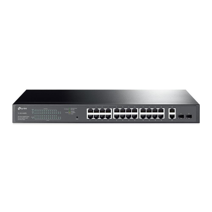 TP-Link 28-port Gigabit Easy Smart-svitsj med 24-porter PoE+ i gruppen Datautstyr / Nettverk / Switcher hos TP E-commerce Nordic AB (C83857)