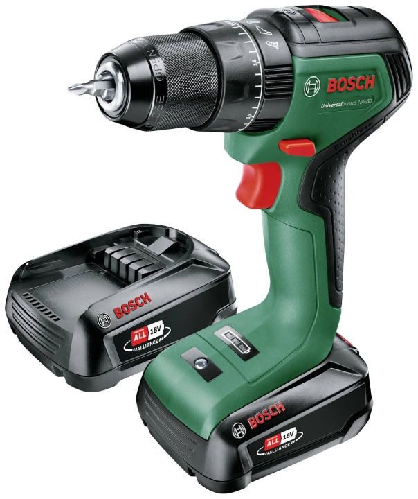 Bosch UniversalImpact 18V-60 bore-/skrutrekker (batteri inkludert) i gruppen HJEM, HUS OG HAGE / Verktøy / Skrutrekkere hos TP E-commerce Nordic AB (C84028)