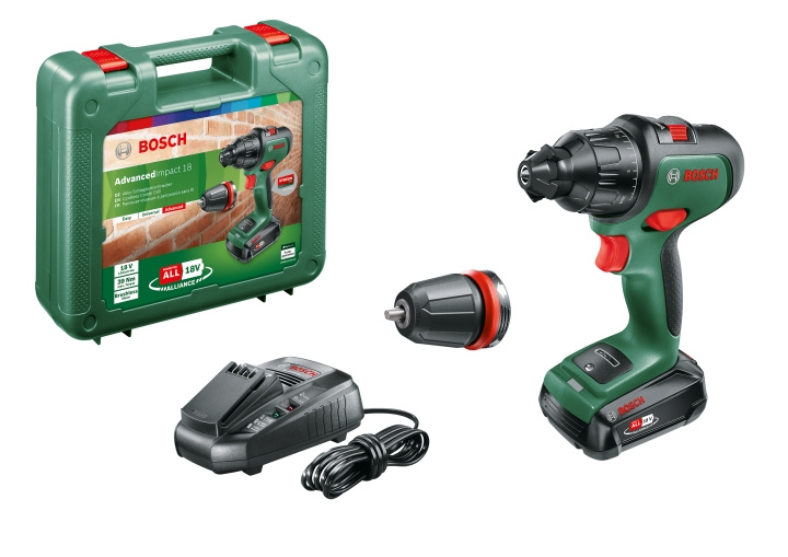 Bosch Akku slagboremaskin Advanced 18 W (batteri og lader inkludert) i gruppen HJEM, HUS OG HAGE / Verktøy / Drill hos TP E-commerce Nordic AB (C84035)