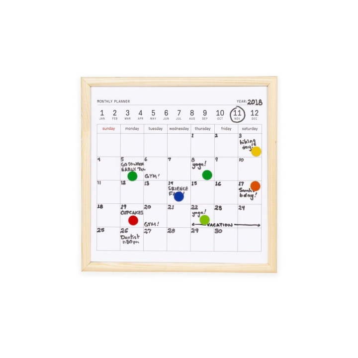 Kikkerland Mini White Board-kalender (MH76-S) i gruppen HJEM, HUS OG HAGE / Kontorsmaterialer / Annet hos TP E-commerce Nordic AB (C84070)