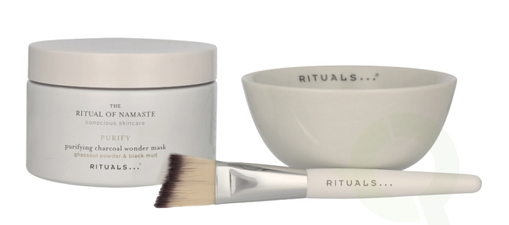 Rituals Namaste Purify Charcoal Wonder Mask 70 g Ghassoul Powder & Black Mud i gruppen HELSE OG SKJØNNHET / Hudpleie / Ansikt / Masker hos TP E-commerce Nordic AB (C84417)