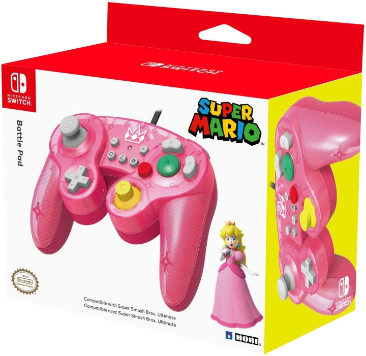 Hori Super Smash Bros Gamepad - Fersken i gruppen Elektronikk / TV-spill & tilbehør / Nintendo Switch / Tilbehør hos TP E-commerce Nordic AB (C84572)