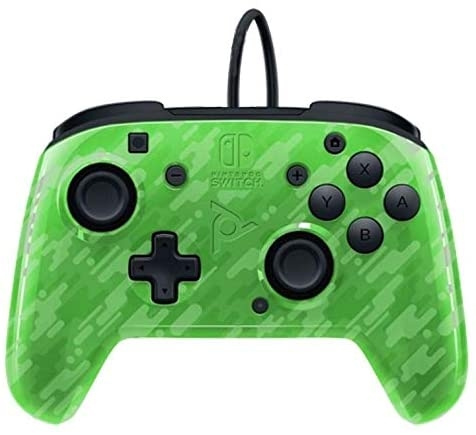 PDP Gaming Face-off Deluxe Switch Controller + Audio Camo Green i gruppen Elektronikk / TV-spill & tilbehør / Nintendo Switch / Tilbehør hos TP E-commerce Nordic AB (C84599)