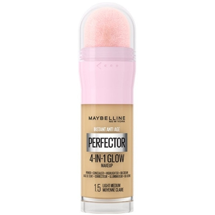 Maybelline Instant Perfector 4-i-1 Glow Makeup 1.5 Light Medium i gruppen HELSE OG SKJØNNHET / Makeup / Makeup ansikt / Foundation hos TP E-commerce Nordic AB (C84696)