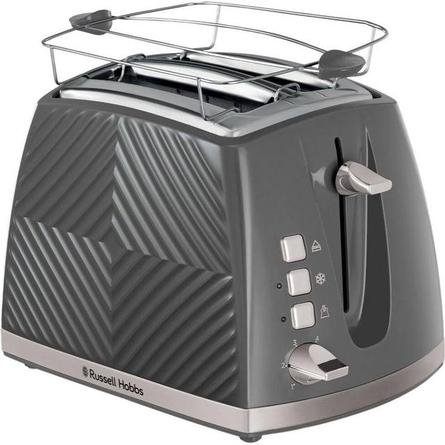 Russell Hobbs Groove 2S brødrister - grå i gruppen HJEM, HUS OG HAGE / Husholdningsapparater / Brødristere og toastjern / Brødristere hos TP E-commerce Nordic AB (C84916)