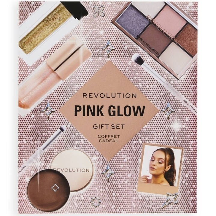 Makeup Revolution Pink Glow Get The Look Gift Set i gruppen HELSE OG SKJØNNHET / Gavesett / Gavesett for henne hos TP E-commerce Nordic AB (C84937)