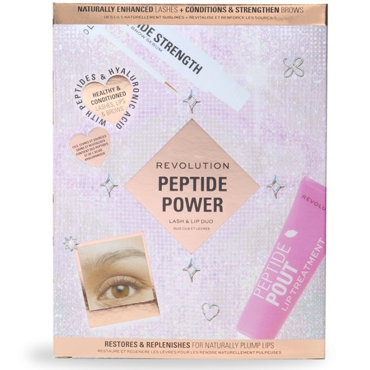 Makeup Revolution Peptide Power Lash and Lip Duo Gift Set i gruppen HELSE OG SKJØNNHET / Gavesett / Gavesett for henne hos TP E-commerce Nordic AB (C84939)