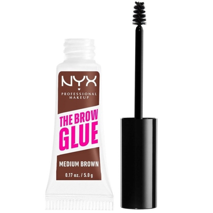 NYX PROF. MAKEUP The Brow Glue Instant Brow Styler 03 Medium Brown i gruppen HELSE OG SKJØNNHET / Makeup / Øyne og øyebryn / Mascara hos TP E-commerce Nordic AB (C84948)