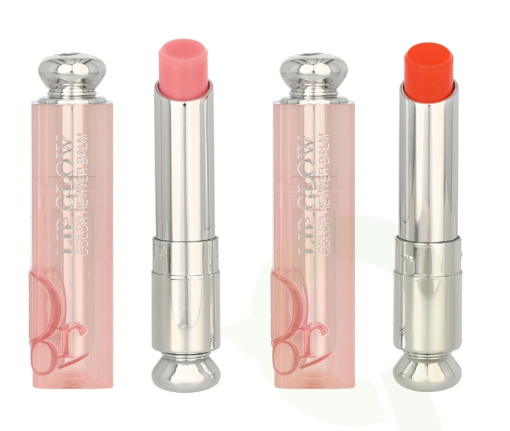 Dior Addict Lip Glow Duo Set 6.4 g #001 Pink & #004 Coral i gruppen HELSE OG SKJØNNHET / Makeup / Lepper / Leppestift hos TP E-commerce Nordic AB (C85141)