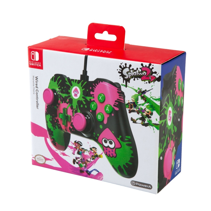 PowerA Wirec Controller - Splatoon i gruppen Elektronikk / TV-spill & tilbehør / Nintendo Switch hos TP E-commerce Nordic AB (C85192)