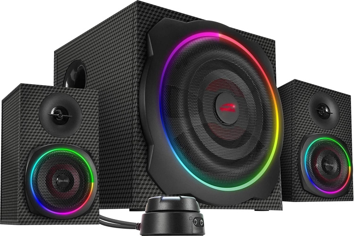 Speedlink GRAVITY CARBON RGB 2.1 høyttalersystem i gruppen Datautstyr / Datamaskin Tilbehør / Høyttaler hos TP E-commerce Nordic AB (C85250)