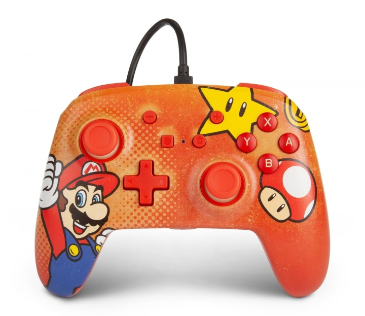 PowerA Nintendo Switch Enh Wired Controller - Mario Vintage i gruppen Elektronikk / TV-spill & tilbehør / Nintendo Switch hos TP E-commerce Nordic AB (C85266)