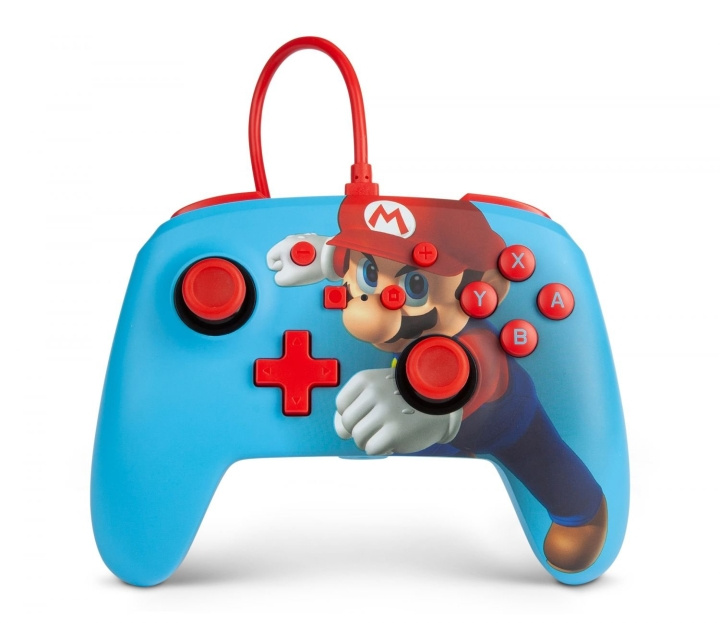 PowerA Nintendo Switch Enh Wired Controller - Mario Punch i gruppen Elektronikk / TV-spill & tilbehør / Nintendo Switch / Tilbehør hos TP E-commerce Nordic AB (C85267)