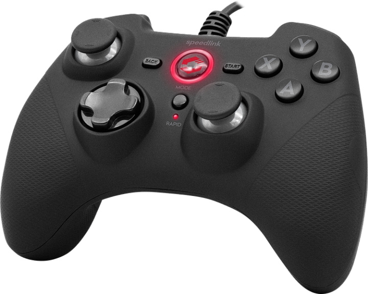 Speedlink Rait Gamepad for PC/PS3/Switch Rubber Black i gruppen Elektronikk / TV-spill & tilbehør / Nintendo Switch hos TP E-commerce Nordic AB (C85283)