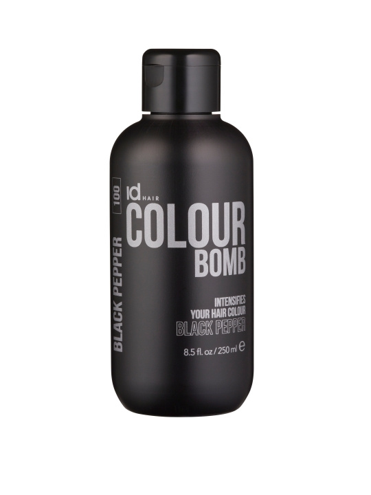 ID Hair Colour Bomb 250 ml - Black Pepper i gruppen HELSE OG SKJØNNHET / Hår & styling / Hårpleie / Hårfarge / Hårfarge & Fargebombe hos TP E-commerce Nordic AB (C85338)