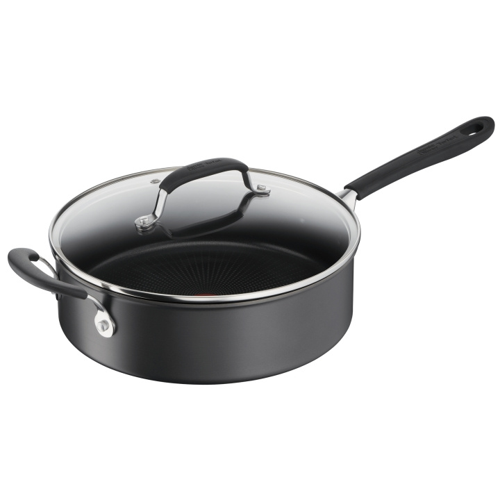 Tefal Hard titan pro Sautepan 28 cm m.lokk Svart (G2893753) i gruppen HJEM, HUS OG HAGE / Kjøkkenutstyr / Stekepanner hos TP E-commerce Nordic AB (C85392)